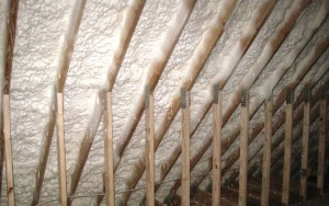 Spray foam in attic