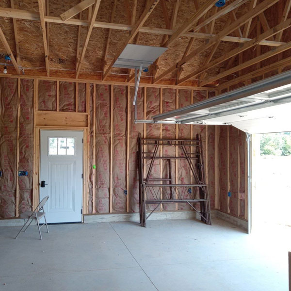 Residential spray foam insulation installation