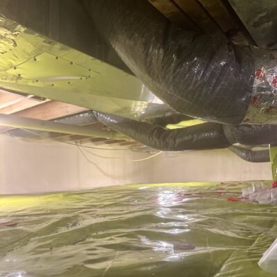 Closed-cell spray foam crawl space insulation installed by SealTech Insulation in Detroit Michigan