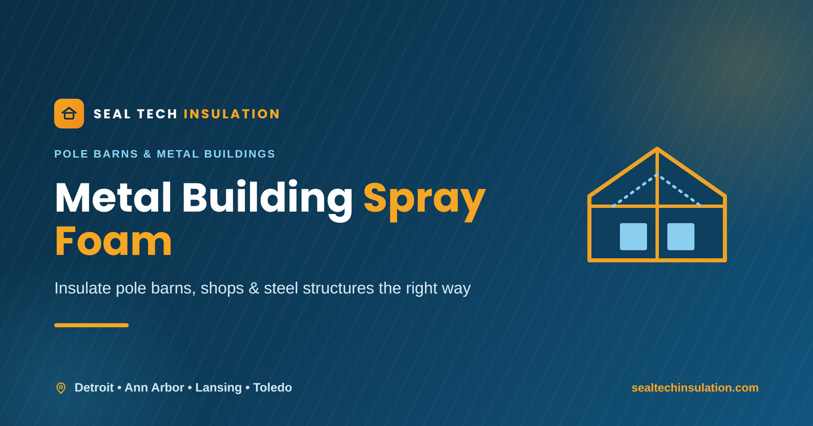 Metal building and pole barn spray foam insulation in Southeast Michigan